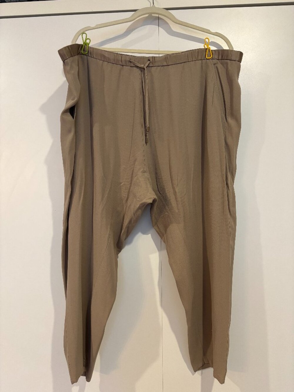 Eileen Fisher 100% Elastic Waist Tapered Pants L